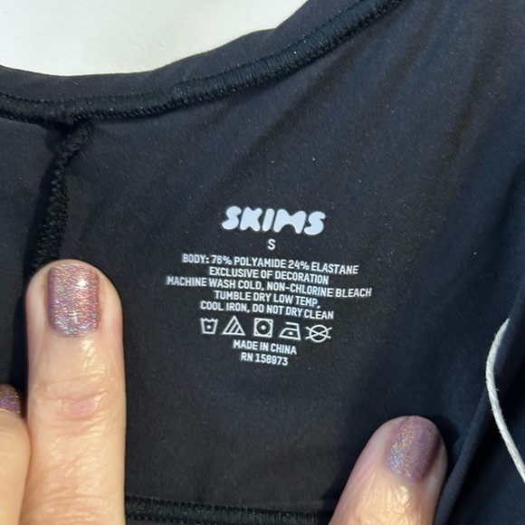 NWT SKIMS Onyx Black Soft Lounge Mini Slip Dress in Size Small - Picture 7 of 10